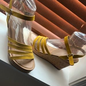 Franco Sarto ankle strap wedge sandal